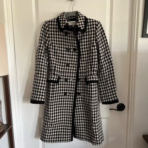 Hobbs London double breasted houndstooth coat! US Size 6